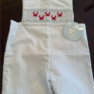 Little English Blue & White Striped Smocked jon jon